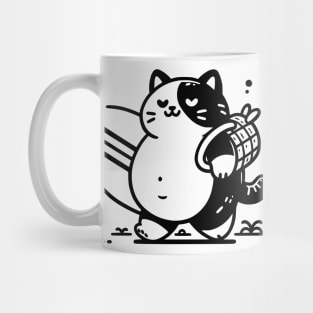 Cat Walk On The Beach Mug